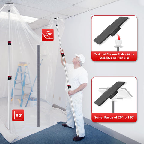 Teodute dust barrier in use protecting adjacent rooms from dust and debris