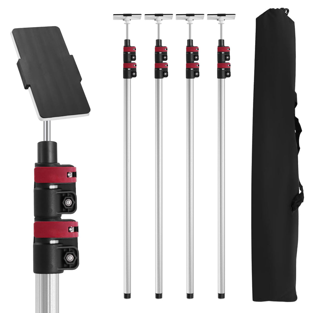 Teodute dust barrier poles kit front view for quick room separation during renovation