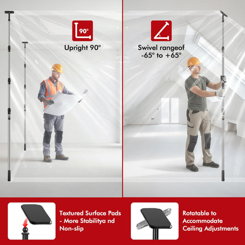 Teodute spring-loaded telescopic pole with adjustable height