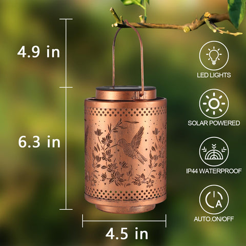 Tepaken hummingbird pattern decor adds charm to garden or porch spaces.