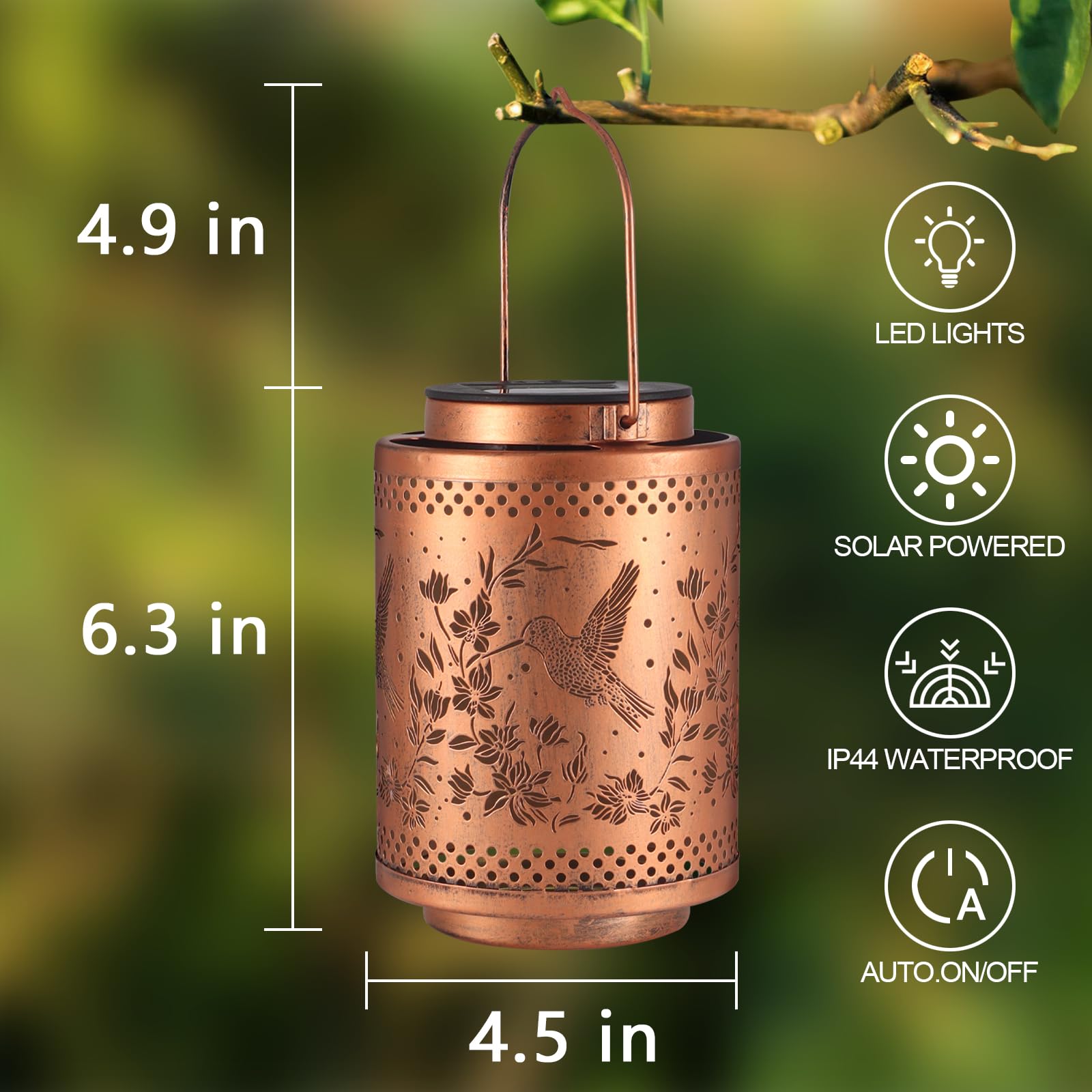 Tepaken IP65 waterproof garden lantern designed for outdoor use.