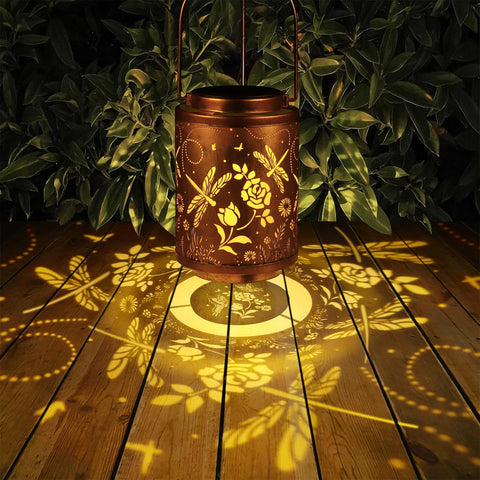 Waterproof IP65 lantern withstands rain while adding decorative charm to yards.