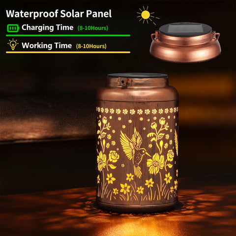Tepaken waterproof solar lantern lights your yard through rain or shine