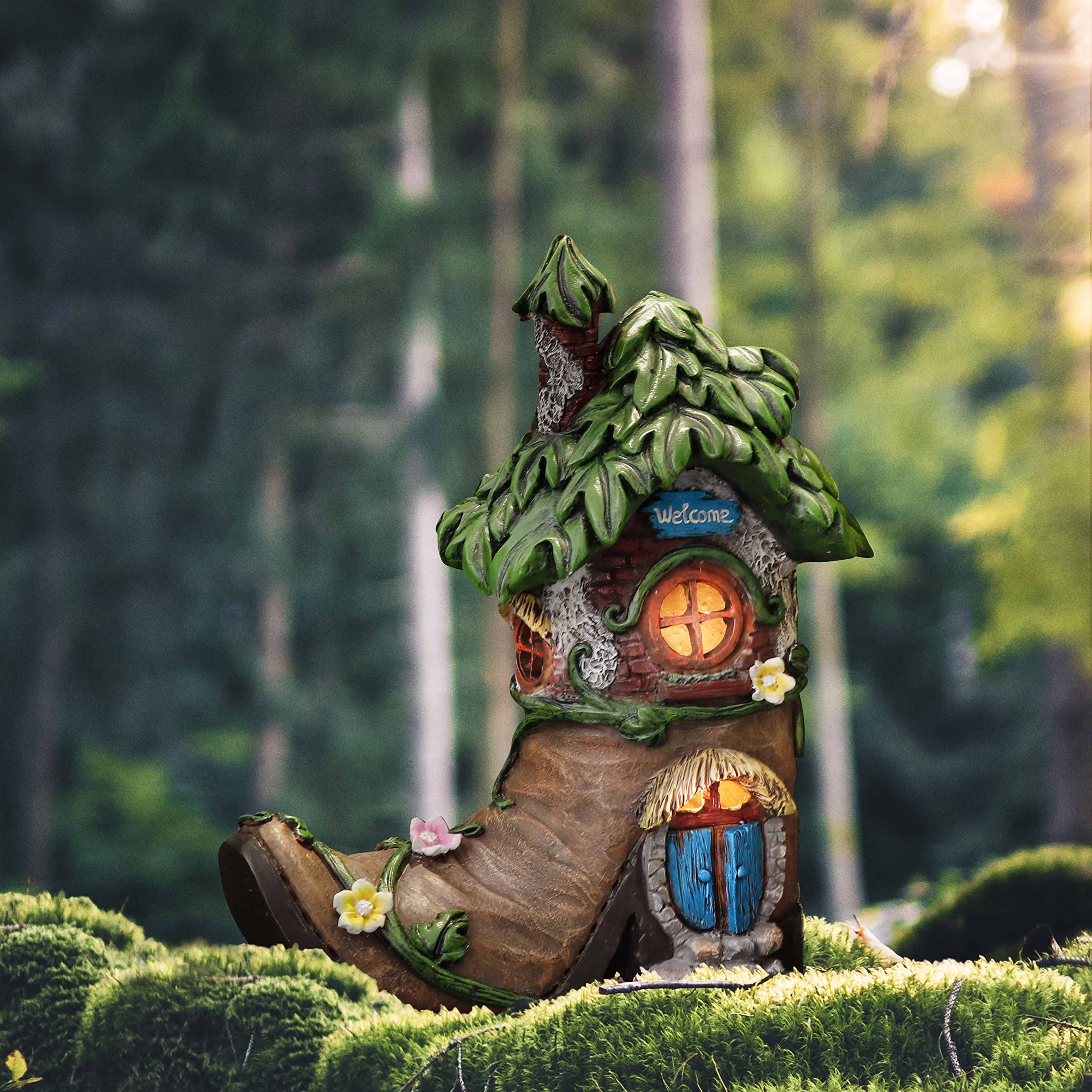 Teresa's Collections handmade resin fairy garden adds whimsical charm.