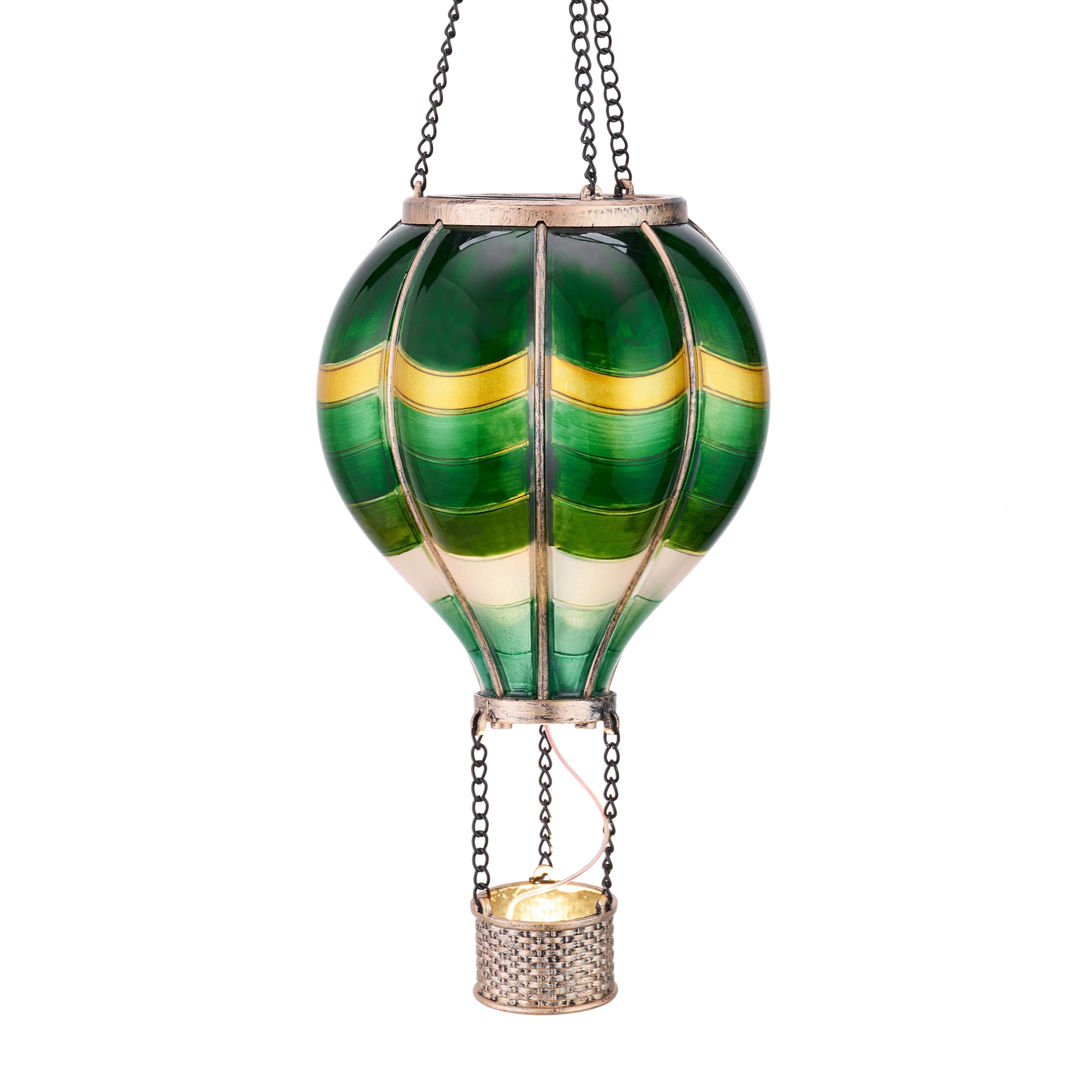 TERESA'S COLLECTIONS hot air balloon solar lantern assembly adds whimsical garden glow