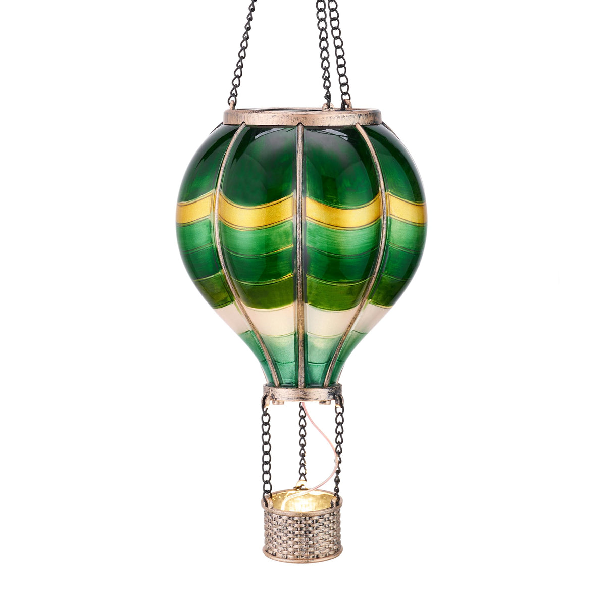 TERESA'S COLLECTIONS hot air balloon solar lantern assembly adds whimsical garden glow