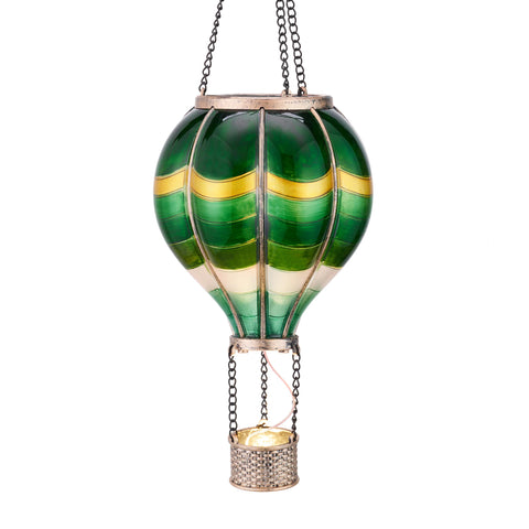 TERESA'S COLLECTIONS hot air balloon solar lantern assembly adds whimsical garden glow