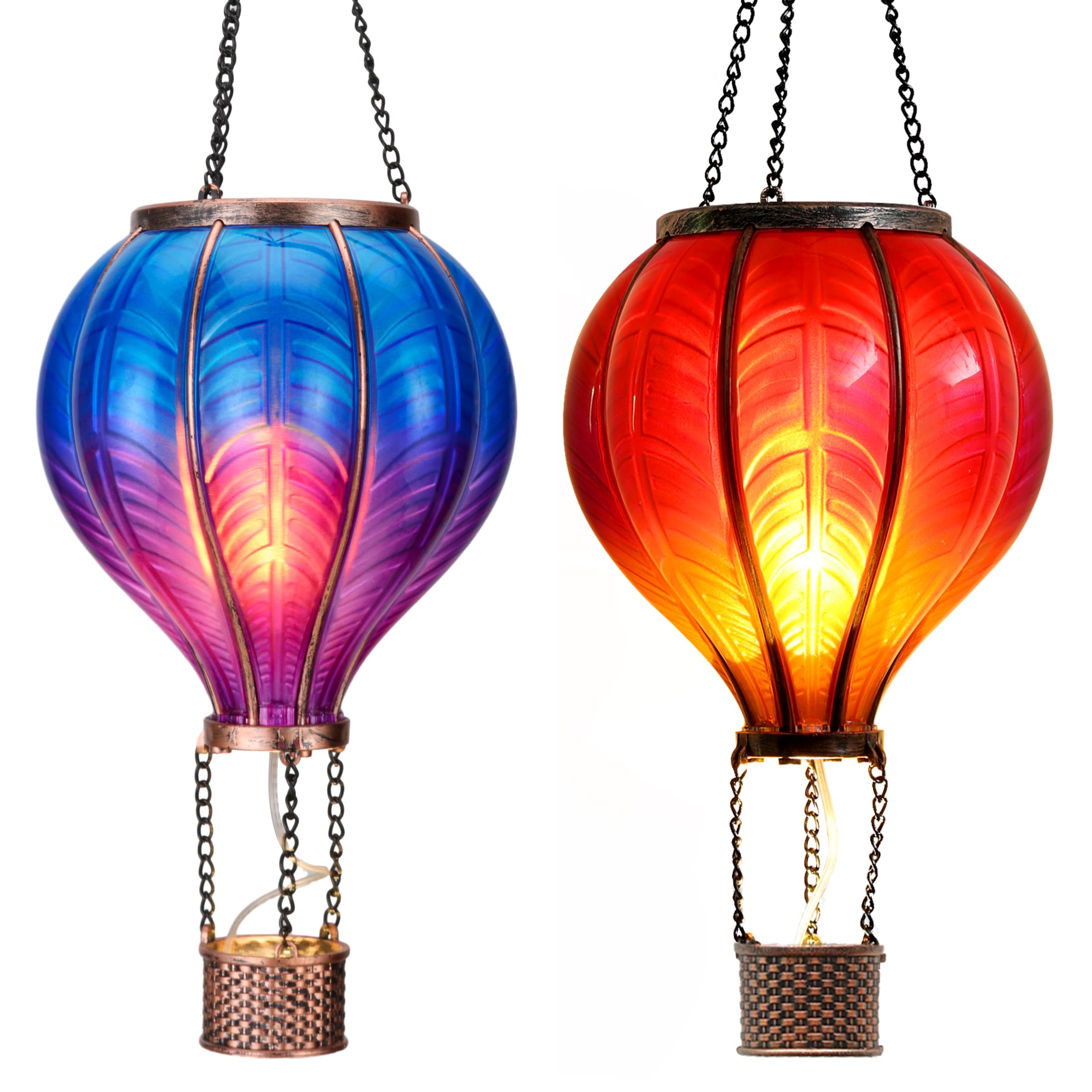 TERESA'S COLLECTIONS hot air balloon lantern full view for outdoor ambiance