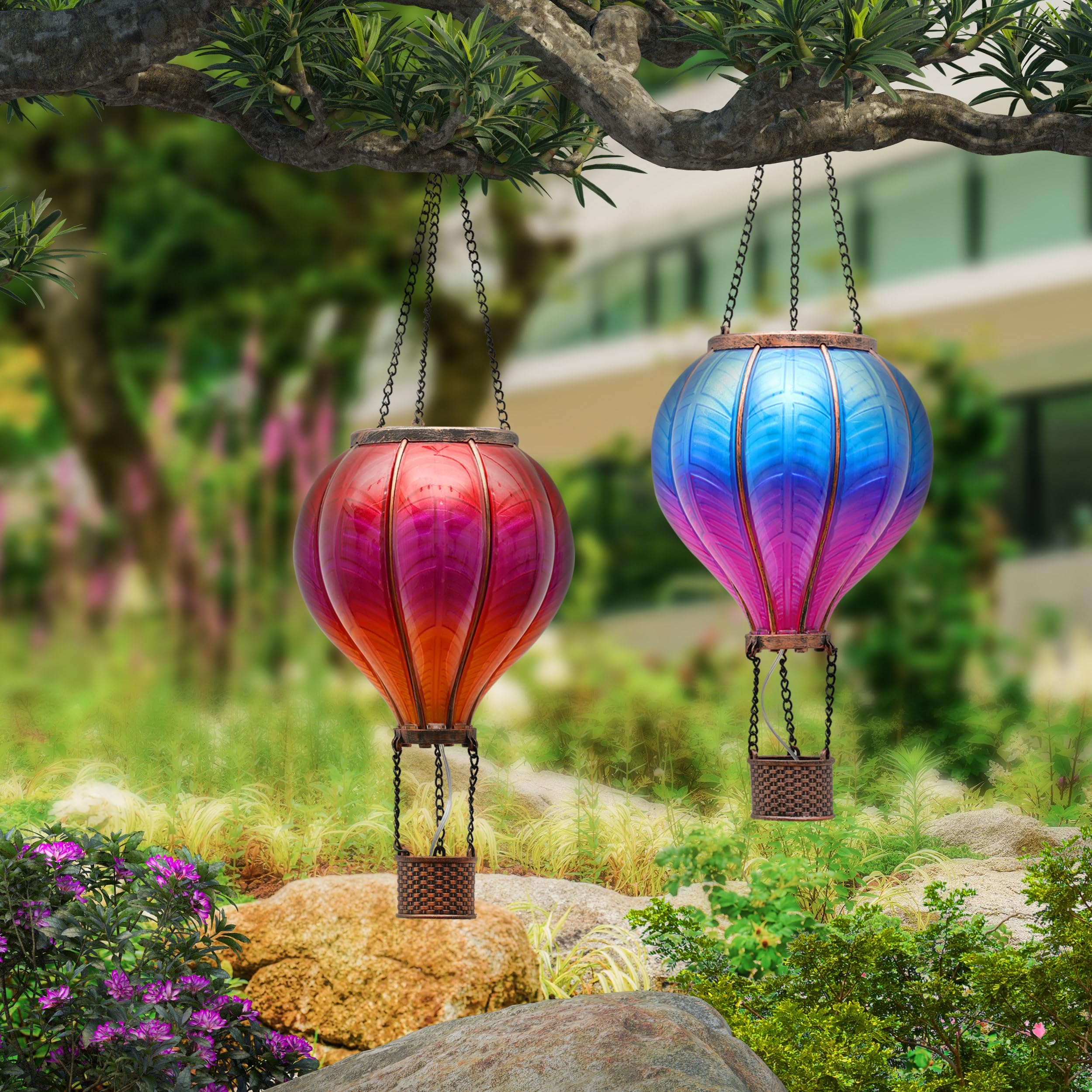 TERESA'S COLLECTIONS hot air balloon lantern night illumination for yard