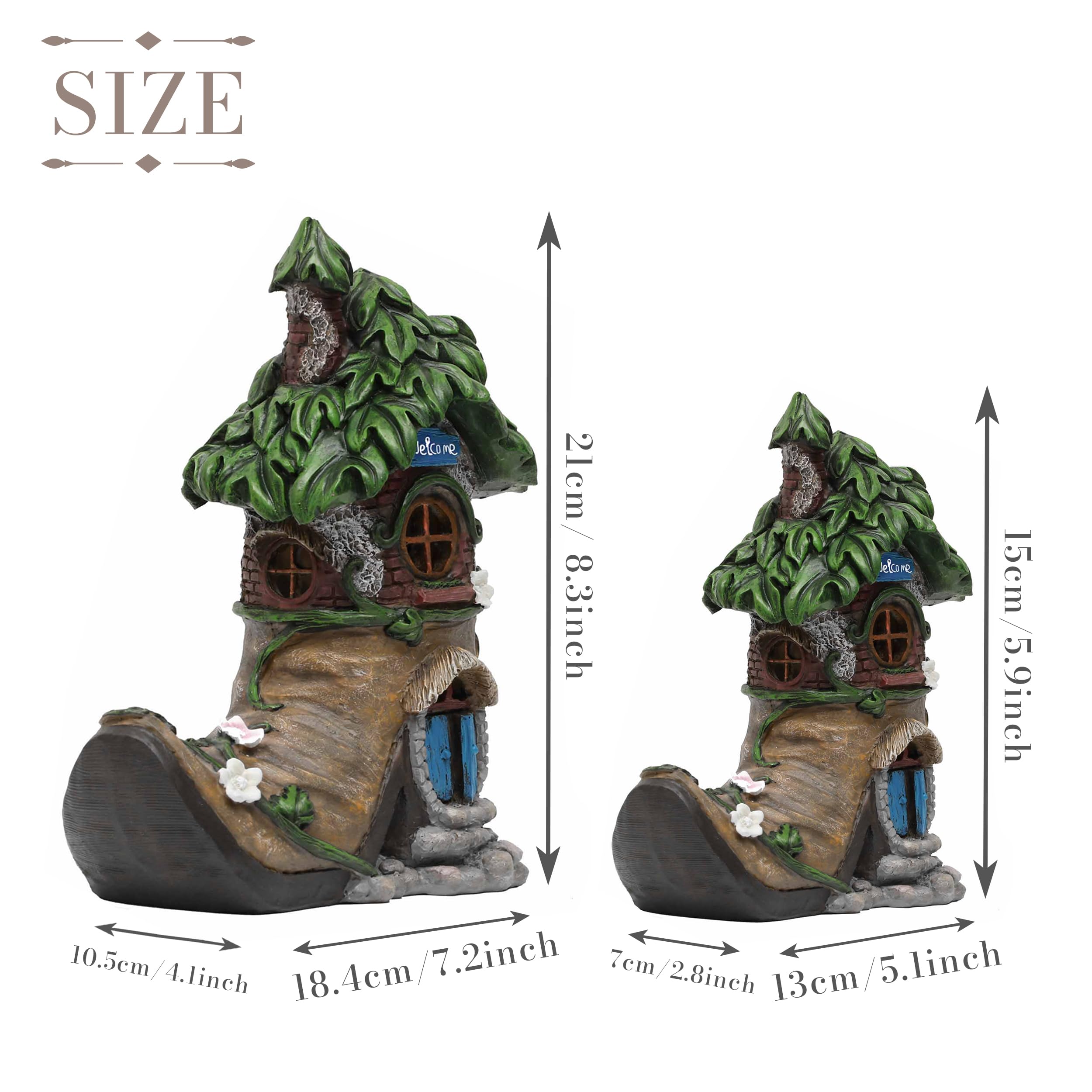 Teresa's Collections weather-resistant boot statue for outdoor decor.
