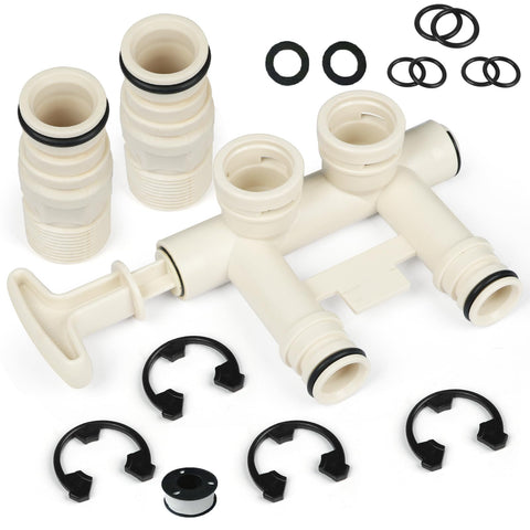 TERGTIRY 7345388 water softener bypass valve kit front view for quick install compatibility
