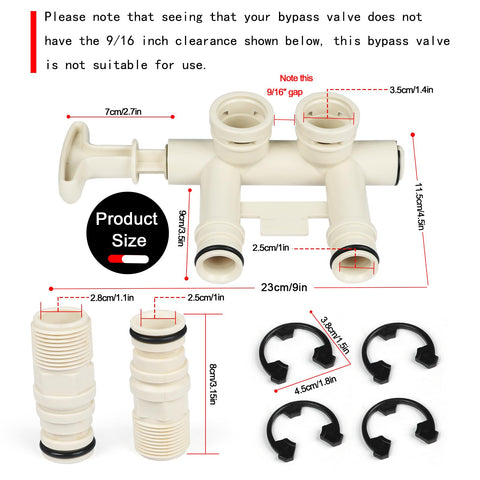 TERGTIRY bypass valve adapters included showing versatile compatibility with major brands