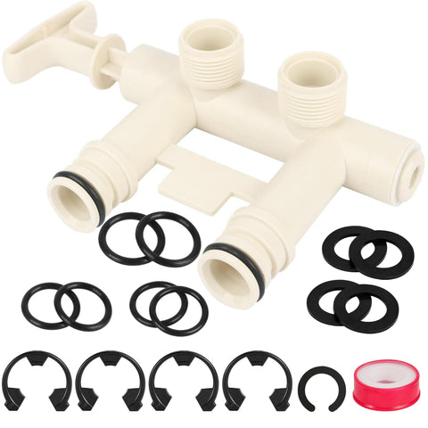 TERGTIRY water softener bypass valve kit with adapters for easy compatibility