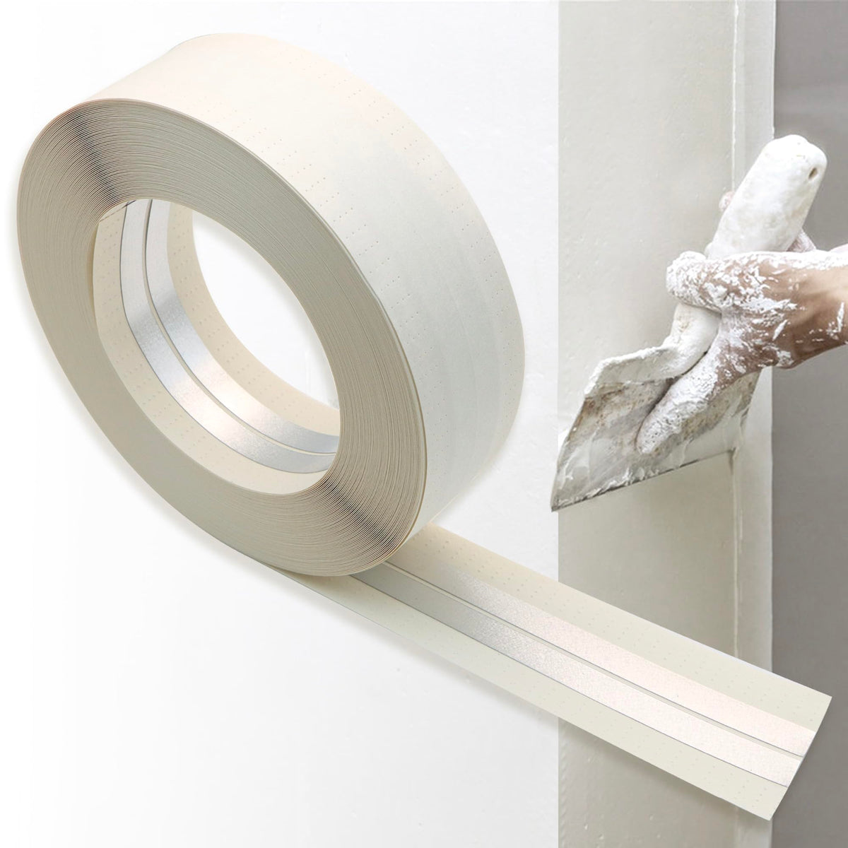 Terixe drywall corner tape 100ft roll reinforces inside corners for durable repairs.