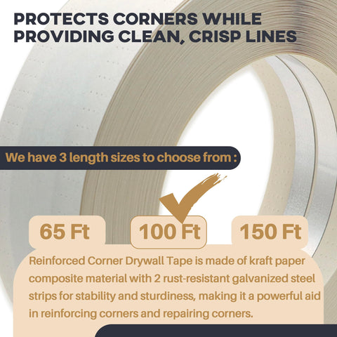 Terixe durable corner tape helps extend wall life while maintaining appearance.