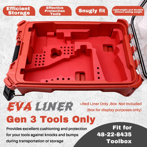 Terixe EVA liner with clearly defined slots for organized tool access.