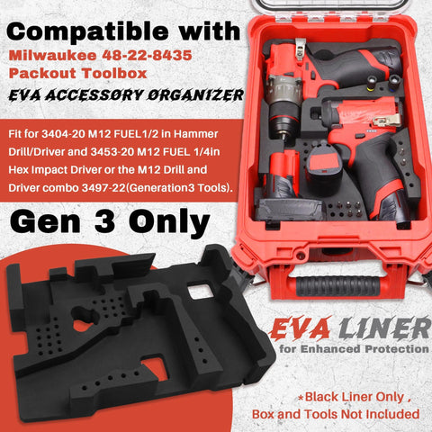 Terixe EVA liner precision-cut-foam with contoured slots for tools and accessories