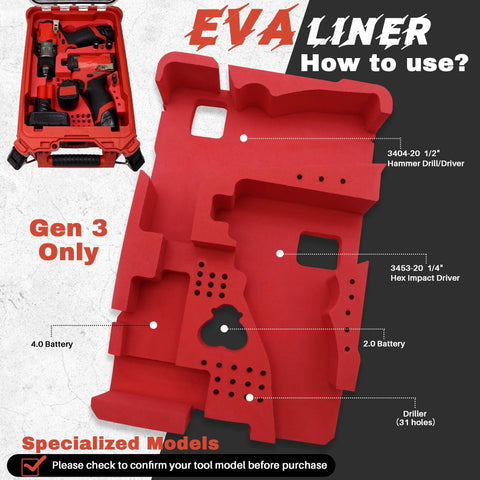 Terixe EVA liner inserted into toolbox showing quick setup and organized layout.