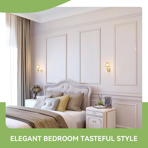 TEROMAS ready-to-assemble wainscoting creates elegant frames around doors and walls.