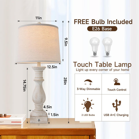 Terpsichore table lamps set of 2 paired on nightstands creates balanced lighting