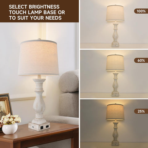 Terpsichore table lamps set of 2 vintage-farmhouse design complements bedrooms
