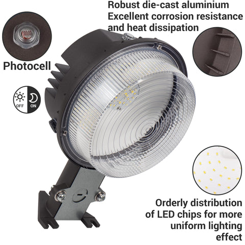TERRASON photocell sensor flood light for efficient night lighting.