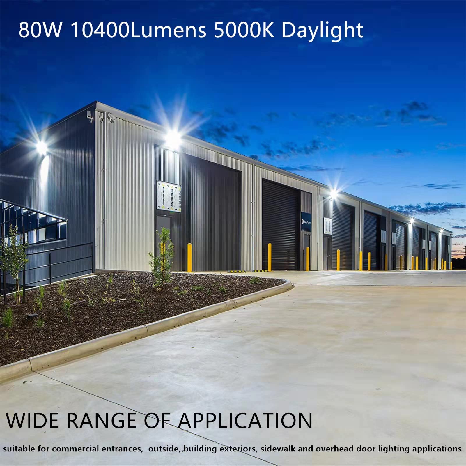 Tesoorda wall pack with dusk-to-dawn photocell sensor for automatic night lighting.