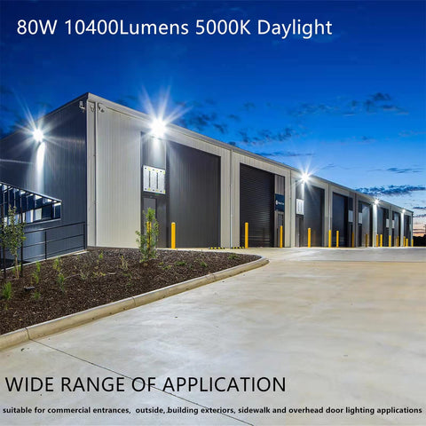 Tesoorda wall pack with dusk-to-dawn photocell sensor for automatic night lighting.