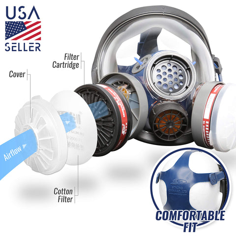 Tesoro Moda cotton filter detail emphasizes dust filtration for cleaner breathing air.
