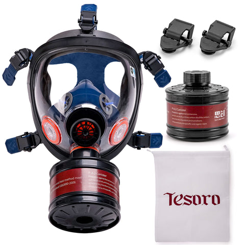 Tesoro Moda full-face mask airtight seal for secure fit in challenging environments.