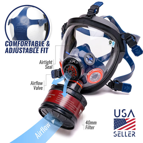 Tesoro Moda full-face mask snug fit ensures comfort during long wear.