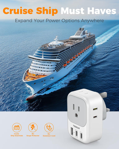 TESSAN 2-pack travel power solution for multiple travelers on trips.