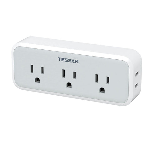 TESSAN 5-outlet outlet extender powers multiple devices at once.