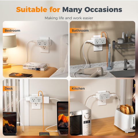 TESSAN charging station keeps devices ready in bedroom or living area