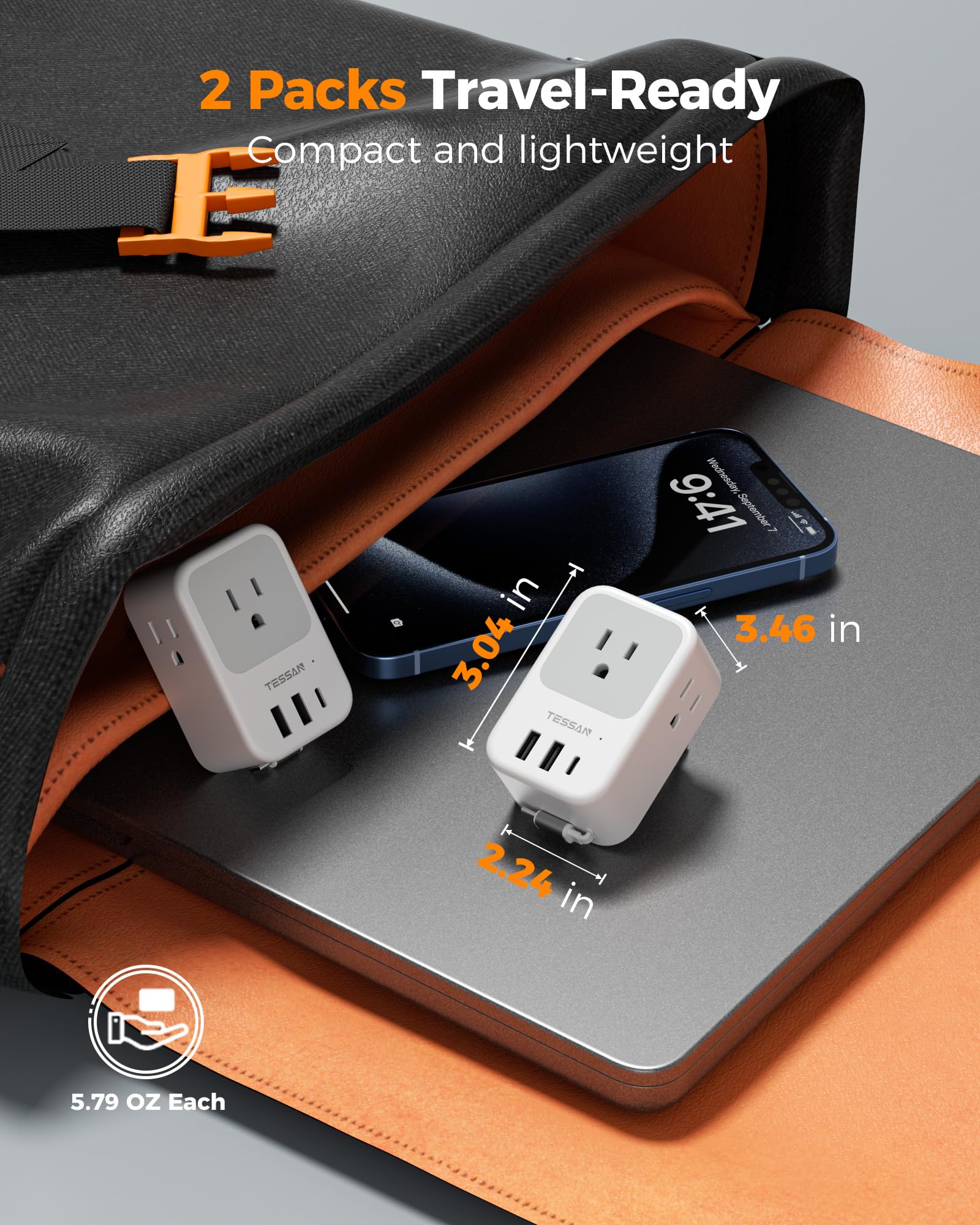 TESSAN adapter suitable for cruises and hotel stays in Europe