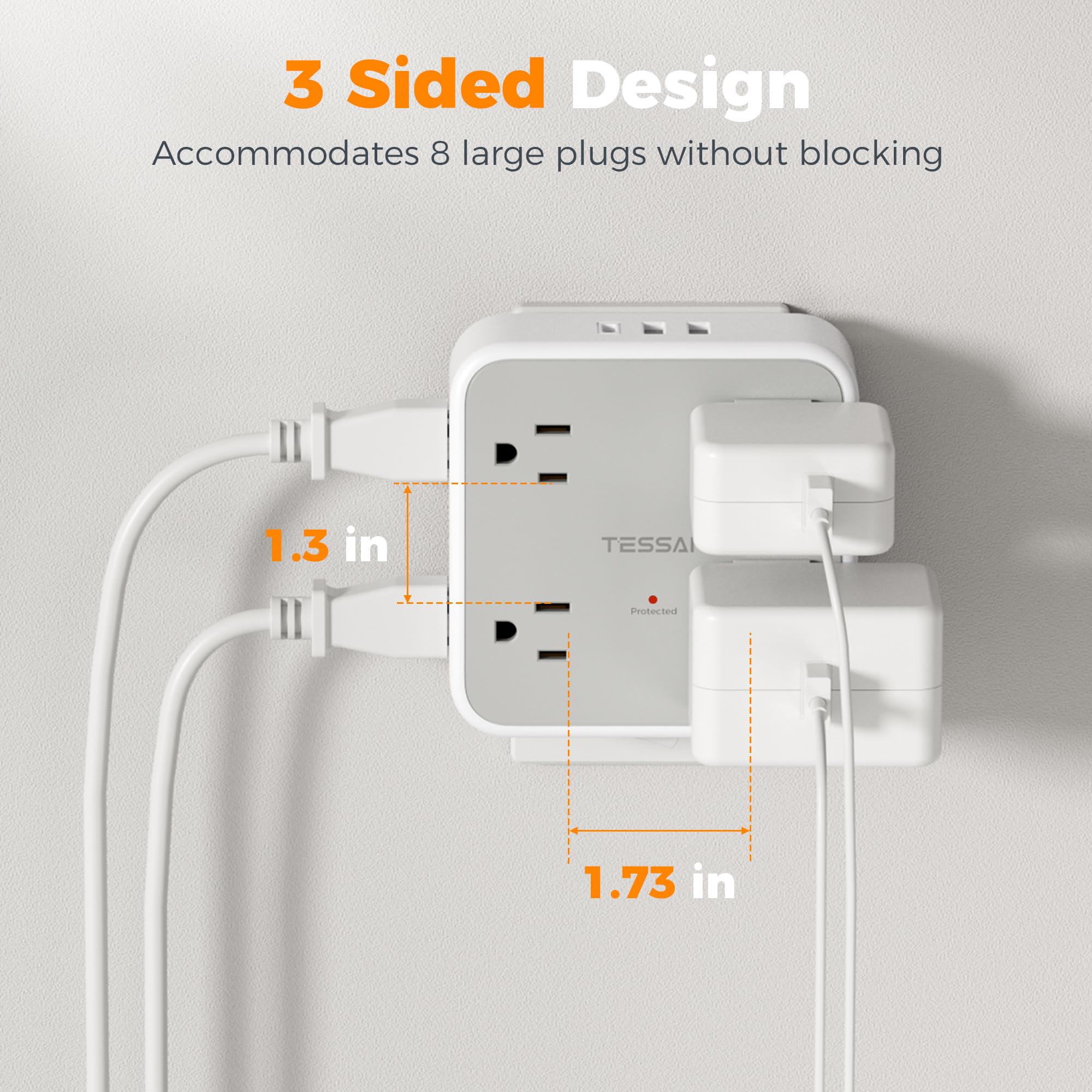 TESSAN dorm-room charging station organizes power for students and devices.