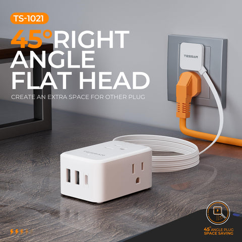 TESSAN non-slip rubber bottom keeps the unit steady on surfaces.