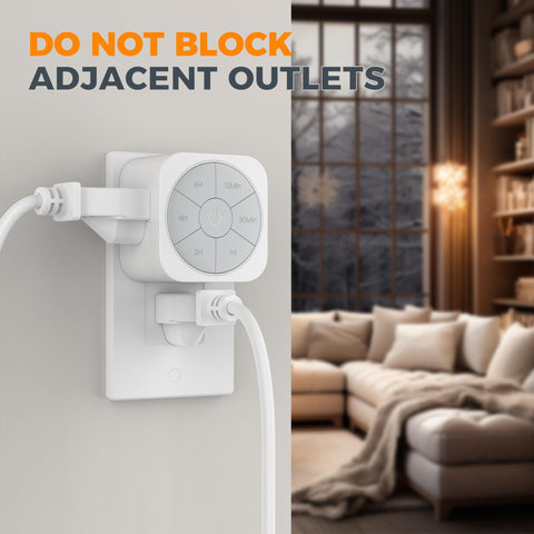 TESSAN 1875W timer outlet powers lamps and appliances with scheduled turns