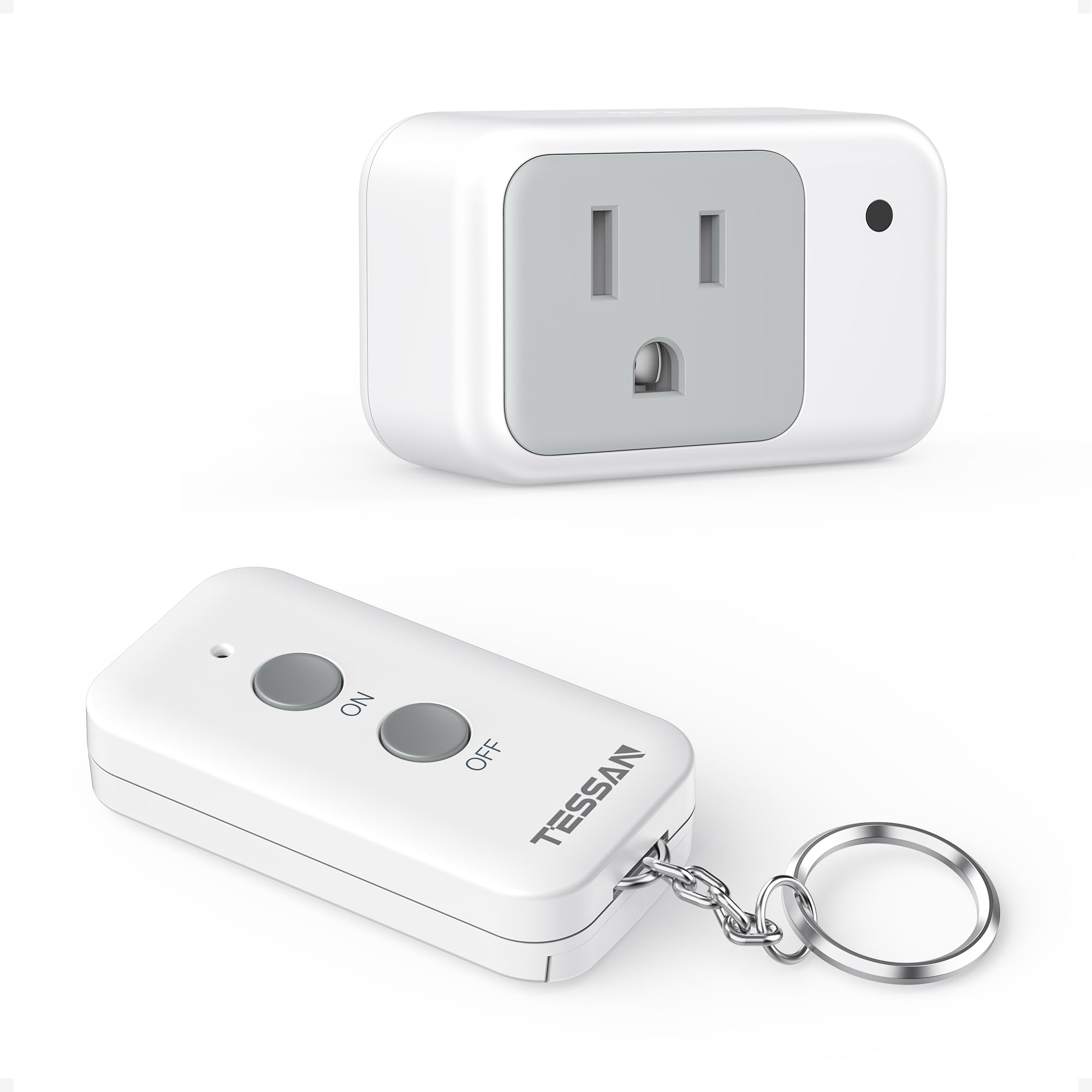 TESSAN remote control outlet front view for convenient power control