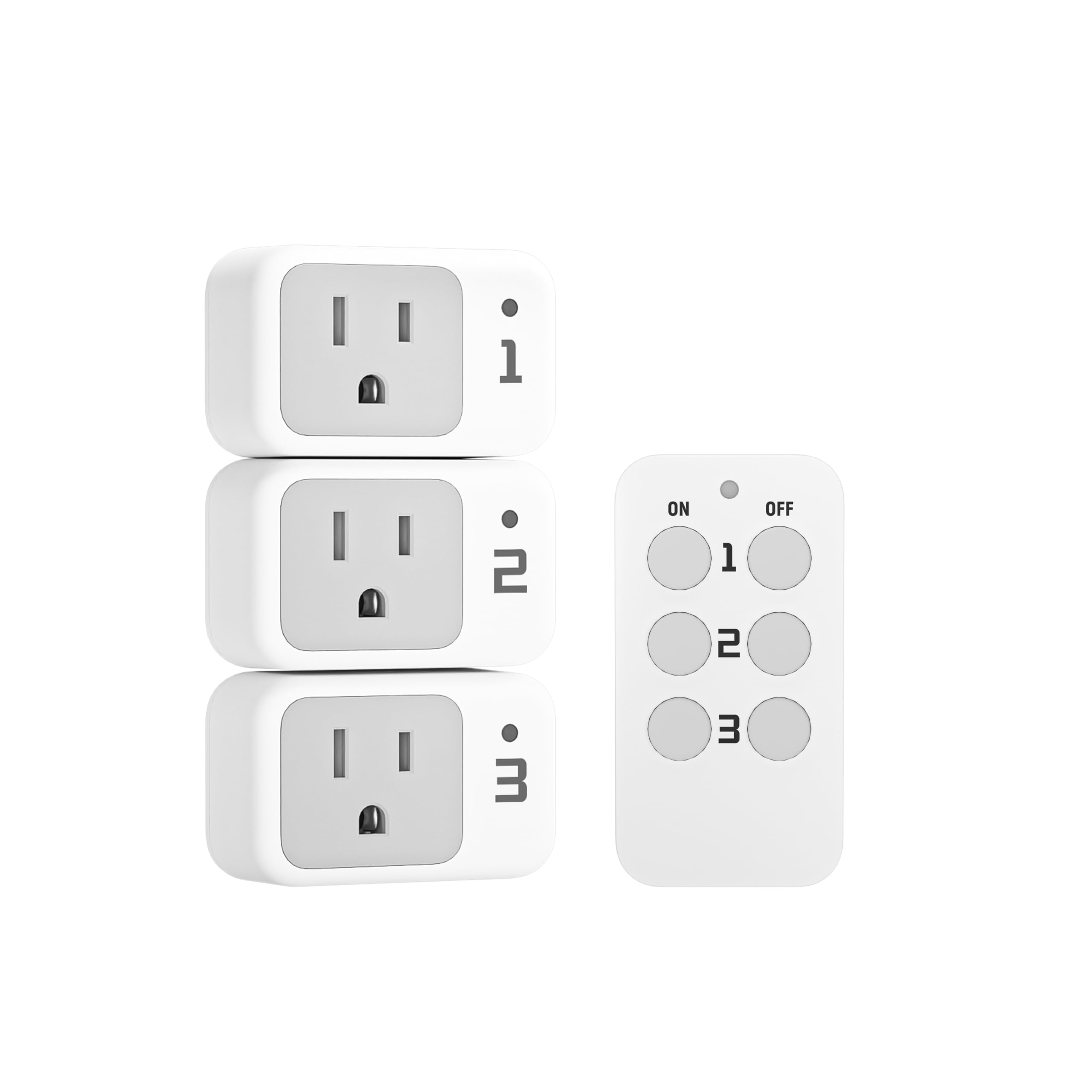 TESSAN remote outlet front view showing compact design for tight spaces
