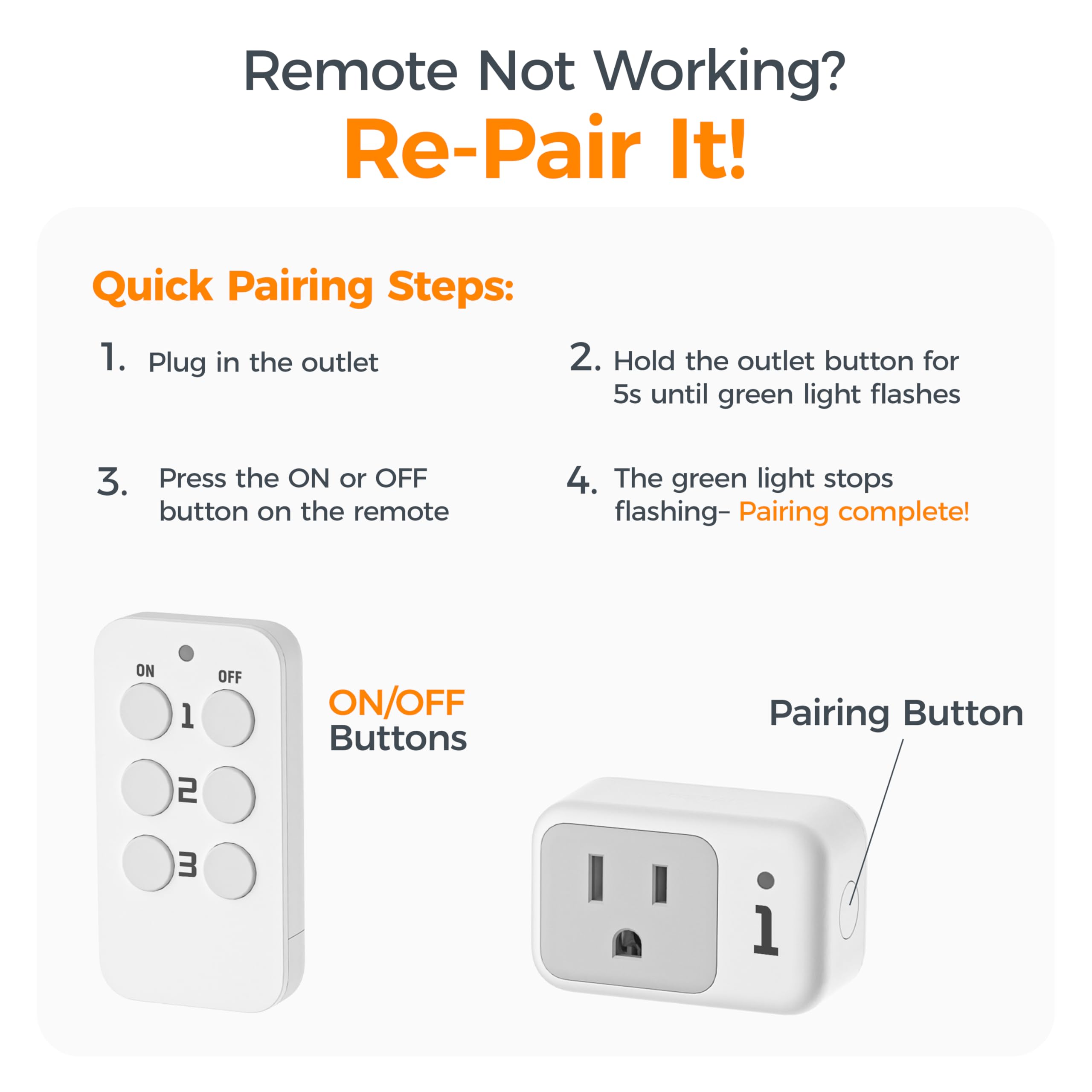 TESSAN remote control in use with a lamp for easy nightly switch