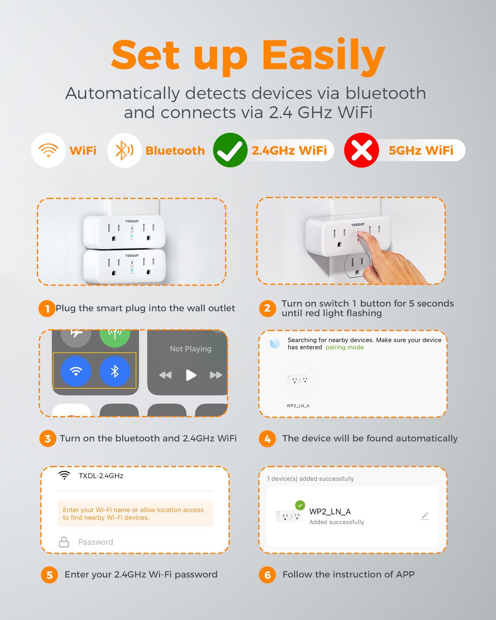 Built-in surge protection on the TESSAN smart plug