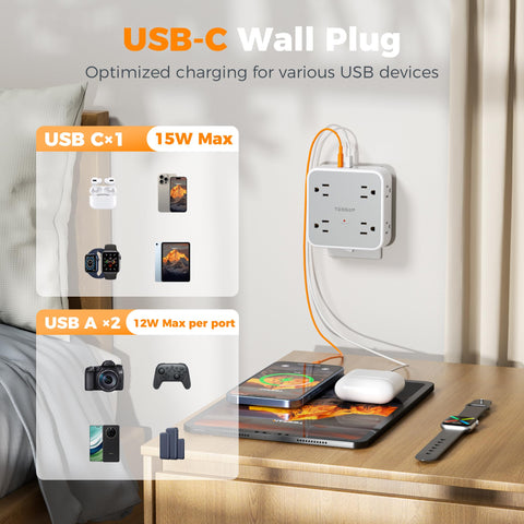 TESSAN stabilizing rod installs securely on the wall for a steady setup.