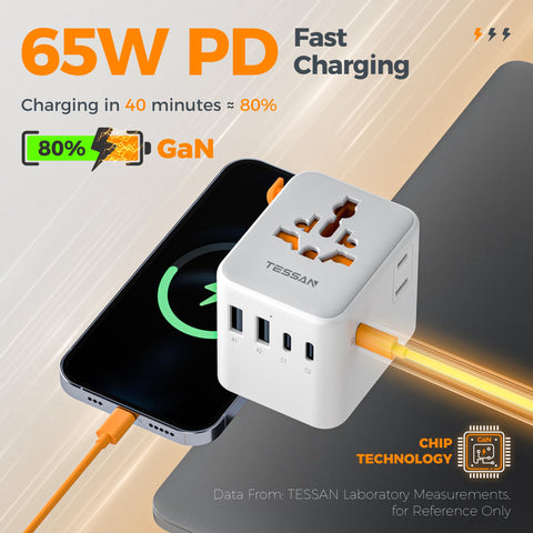 Five USB ports including USB-C for versatile device charging.