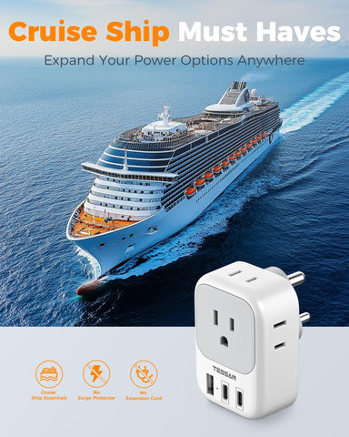 TESSAN adapter in use across multiple regions including India and nearby countries