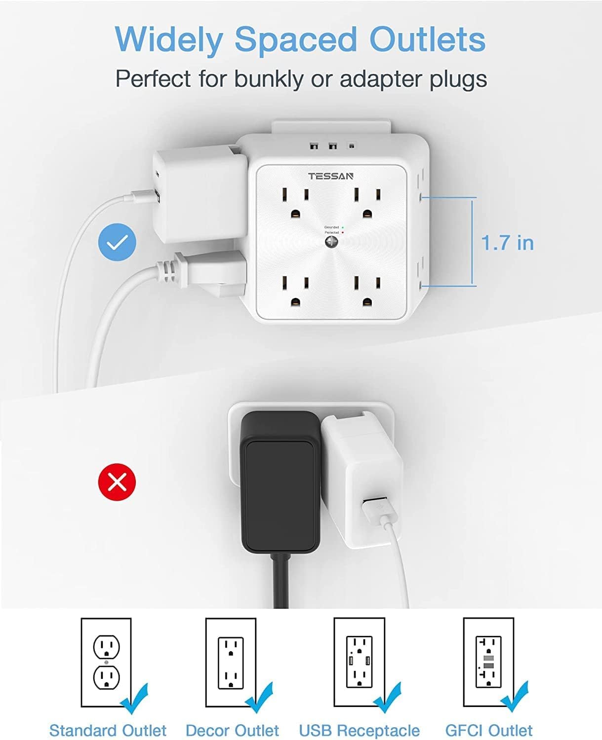 TESSAN USB-C port enables fast charging for modern devices
