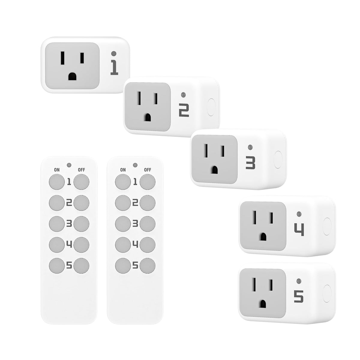 TESSAN wireless remote outlet left view enables easy control from a sofa