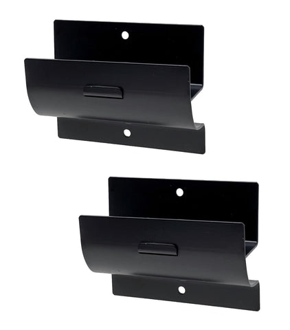 Tetra-Teknica GMH-01-2P wall mount ladder and wheelbarrow hanger keeps gear secure.