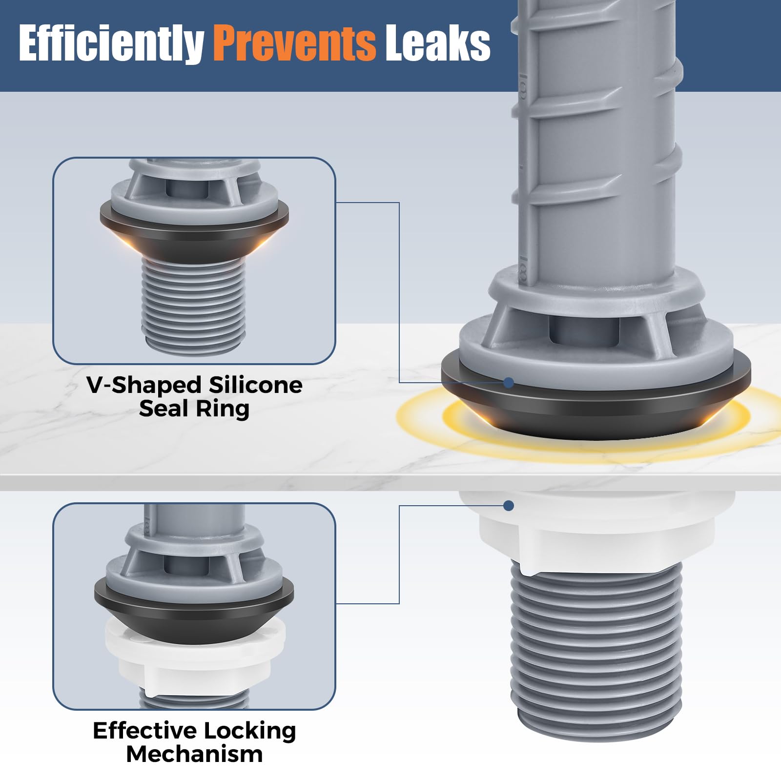 Teviora corrosion-resistant flapper promotes long-lasting performance.