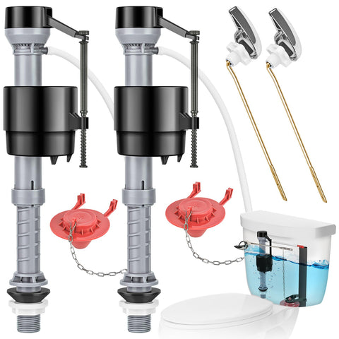 Teviora universal toilet flusher kit assembly enables quick DIY upgrade.